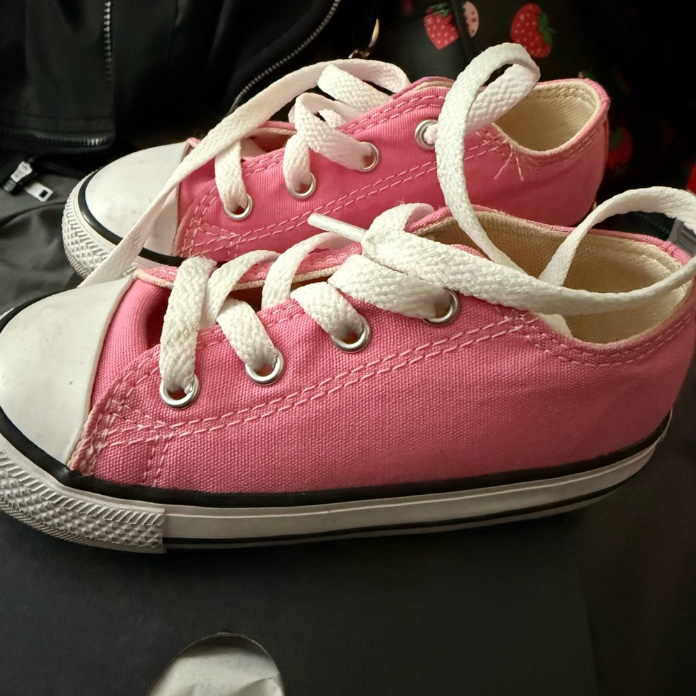 Converse Pink Kids Canvas Sneakers